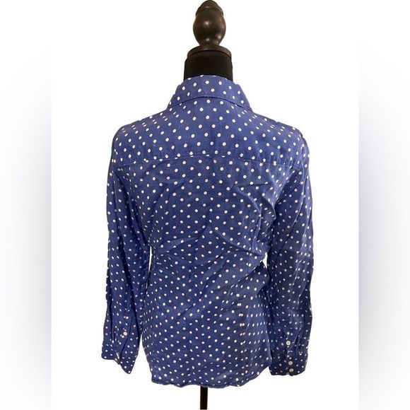 NWOT J.Crew womens polka dot button up shirt size 6. - Picture 2 of 3